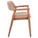 Πολυθρονα James HM18259 Teak Wood Με Σαμπανι Υφασμα 57x52x76υεκ. - Image 4