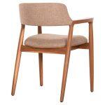 Πολυθρονα James HM18259 Teak Wood Με Σαμπανι Υφασμα 57x52x76υεκ. - Image 5