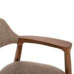 Πολυθρονα James HM18259 Teak Wood Με Σαμπανι Υφασμα 57x52x76υεκ. - Image 7