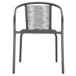 Πολυθρονα Swifter HM5969.01 Μεταλλο Γκρι-Συνθ. Rattan Γκρι 54x61x75υεκ. - Image 3
