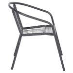Πολυθρονα Swifter HM5969.01 Μεταλλο Γκρι-Συνθ. Rattan Γκρι 54x61x75υεκ. - Image 4