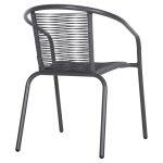 Πολυθρονα Swifter HM5969.01 Μεταλλο Γκρι-Συνθ. Rattan Γκρι 54x61x75υεκ. - Image 5