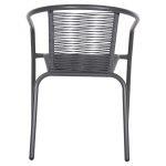 Πολυθρονα Swifter HM5969.01 Μεταλλο Γκρι-Συνθ. Rattan Γκρι 54x61x75υεκ. - Image 6