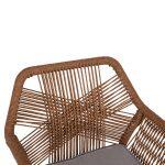 Πολυθρονα Topin HM6048.11 Αλουμινιο Λευκο-P.e. Rattan Μπεζ 59x63x81υεκ - Image 7