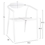 Πολυθρονα Serly HM6052.01 Αλουμινιο Λευκο-Textilene Λευκο 56x61x74,5yεκ - Image 2