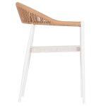 Πολυθρονα Berg HM6284.01 Αλουμινιο & Textilene Λευκο--P.e.twisted Rattan 55x56x79υεκ - Image 4