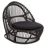 Πολυθρονα Entropy HM9840.03 Φυσικο Rattan Με Μαξιλαρι-Μαυρο 80x97x85υεκ.