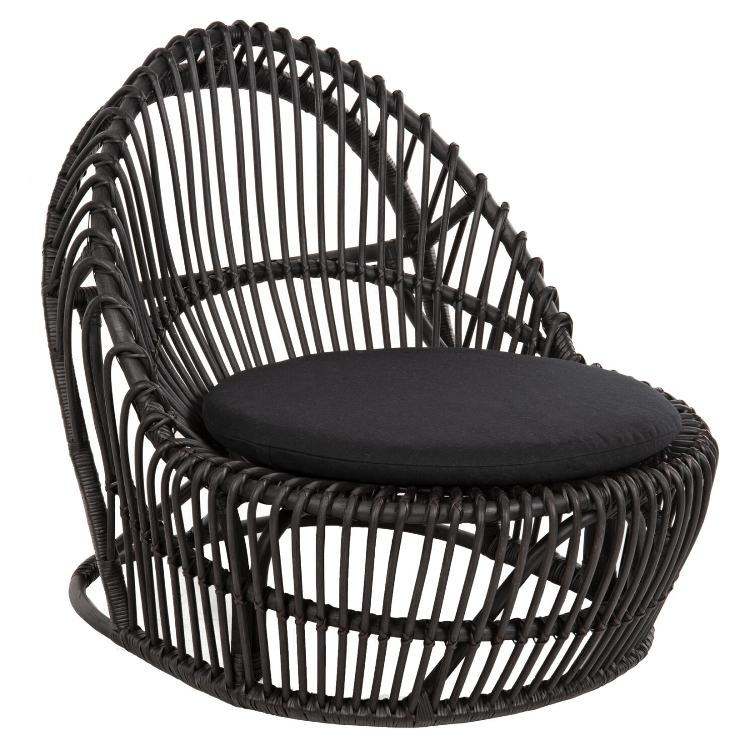 polythrona-fb984003-fysiko-rattan-me-max Πολυθρονα Entropy HM9840.03 Φυσικο Rattan Με Μαξιλαρι-Μαυρο 80x97x85υεκ. - Image 1