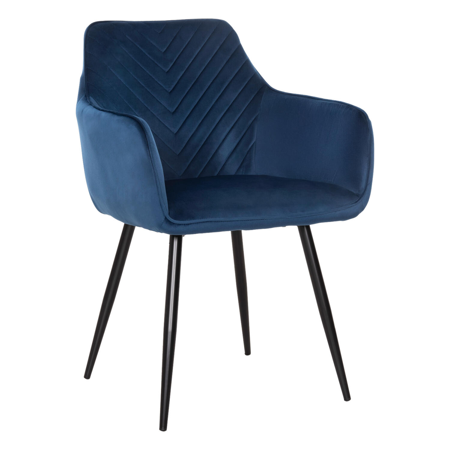 polythrona-fb9858208-mple-beloydo-mayra- Πολυθρονα Latrell HM8582.08 Μπλε Βελουδο & Μαυρα Μεταλλικα Ποδια 57x56x84yεκ. - Image 1