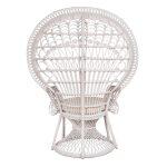 Πολυθρονα Royal Peacock HM9342.02 Rattan Σε Λευκο-Μαξιλαρι Λευκο 114x72x150yεκ. - Image 6