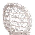 Πολυθρονα Royal Peacock HM9342.02 Rattan Σε Λευκο-Μαξιλαρι Λευκο 114x72x150yεκ. - Image 10