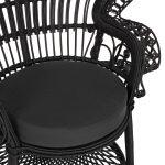 Πολυθρονα Royal Peacock HM9342.03 Rattan Μαυρο-Μαξιλαρι Μαυρο 114x72x150yεκ. - Image 8