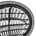 Πολυθρονα Royal Peacock HM9342.03 Rattan Μαυρο-Μαξιλαρι Μαυρο 114x72x150yεκ. - Image 10