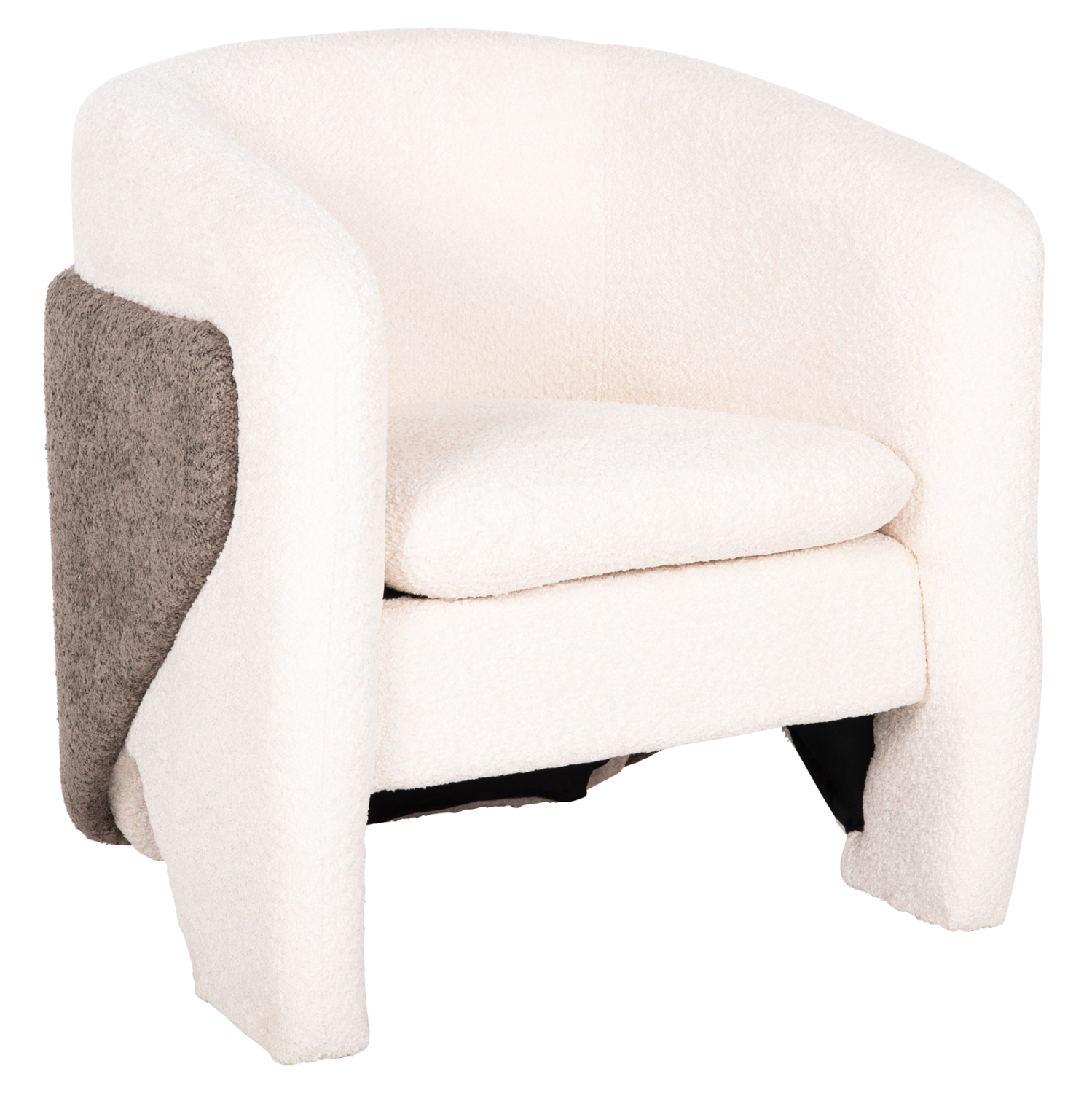 polythrona-fb9959006-mpoykle-yfasma-leyk Πολυθρονα Doper HM9590.06 Μπουκλε Υφασμα Λευκο-Γκρι 68x72x76υ Εκ. - Image 1