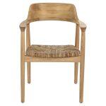 Πολυθρονα Kingsley HM9634.01 Ξυλο Teak & Ψαθα Σε Φυσικο Χρωμα 57,5x54x80yεκ. - Image 3