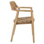 Πολυθρονα Kingsley HM9634.01 Ξυλο Teak & Ψαθα Σε Φυσικο Χρωμα 57,5x54x80yεκ. - Image 4