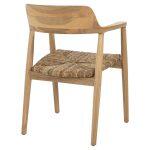 Πολυθρονα Kingsley HM9634.01 Ξυλο Teak & Ψαθα Σε Φυσικο Χρωμα 57,5x54x80yεκ. - Image 5