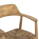 Πολυθρονα Kingsley HM9634.01 Ξυλο Teak & Ψαθα Σε Φυσικο Χρωμα 57,5x54x80yεκ. - Image 7