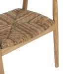 Πολυθρονα Kingsley HM9634.01 Ξυλο Teak & Ψαθα Σε Φυσικο Χρωμα 57,5x54x80yεκ. - Image 8