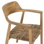 Πολυθρονα Kingsley HM9634.01 Ξυλο Teak & Ψαθα Σε Φυσικο Χρωμα 57,5x54x80yεκ. - Image 9
