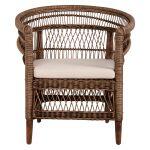 Πολυθρονα Malawi HM9635.01 Ξυλο Μαονι & Rattan--Β'διαλογης 80x70x86υεκ. - Image 3