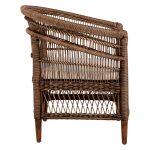 Πολυθρονα Malawi HM9635.01 Ξυλο Μαονι & Rattan--Β'διαλογης 80x70x86υεκ. - Image 4