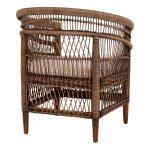 Πολυθρονα Malawi HM9635.01 Ξυλο Μαονι & Rattan--Β'διαλογης 80x70x86υεκ. - Image 5