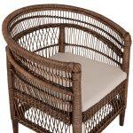 Πολυθρονα Malawi HM9635.01 Ξυλο Μαονι & Rattan--Β'διαλογης 80x70x86υεκ. - Image 8