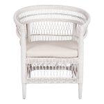 Πολυθρονα Malawi HM9635.02 Ξυλο Μαονι Με Rattan Λευκο--Β'διαλογης 80x70x86υεκ. - Image 3