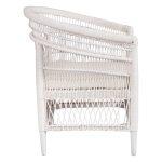 Πολυθρονα Malawi HM9635.02 Ξυλο Μαονι Με Rattan Λευκο--Β'διαλογης 80x70x86υεκ. - Image 4