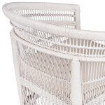 Πολυθρονα Malawi HM9635.02 Ξυλο Μαονι Με Rattan Λευκο--Β'διαλογης 80x70x86υεκ. - Image 9