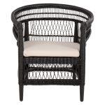 Πολυθρονα Malawi HM9635.03 Ξυλο Μαονι Με Rattan Μαυρο--Β'διαλογης 80x70x86υεκ. - Image 3