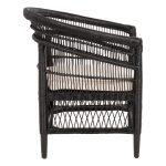 Πολυθρονα Malawi HM9635.03 Ξυλο Μαονι Με Rattan Μαυρο--Β'διαλογης 80x70x86υεκ. - Image 4