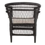 Πολυθρονα Malawi HM9635.03 Ξυλο Μαονι Με Rattan Μαυρο--Β'διαλογης 80x70x86υεκ. - Image 6