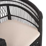 Πολυθρονα Malawi HM9635.03 Ξυλο Μαονι Με Rattan Μαυρο--Β'διαλογης 80x70x86υεκ. - Image 9