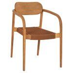 Πολυθρονα Oslo HM9636.01 Ξυλο Teak Φυσικο & Σχοινι--B’διαλογης 55x54x80y Εκ.