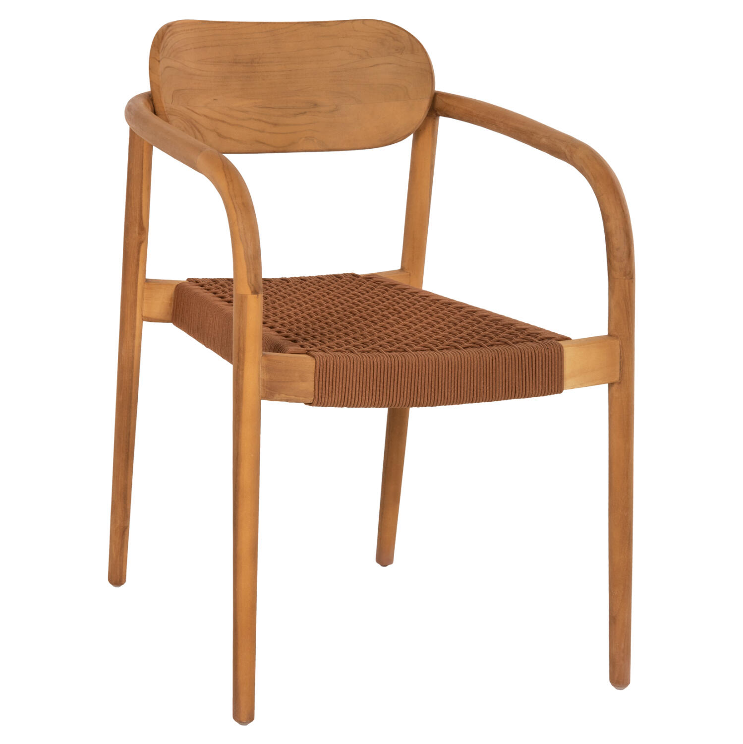 polythrona-fb9963601-xylo-teak-fysiko-ka Πολυθρονα Oslo HM9636.01 Ξυλο Teak Φυσικο & Σχοινι--B’διαλογης 55x54x80y Εκ. - Image 1