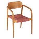 Πολυθρονα Oslo HM9636.06 Ξυλο Teak Φυσικο & Σχοινι--B’διαλογης 55x54x80yεκ.