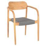 Πολυθρονα Oslo HM9636.08 Ξυλο Teak Φυσικο & Σχοινι--B’διαλογης 55x54x80yεκ.