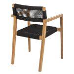 Πολυθρονα Charlotte HM9637.02 Ξυλο Teak & Μαυρο Σχοινι--B'διαλογης 59x54x83y - Image 5