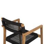 Πολυθρονα Charlotte HM9637.02 Ξυλο Teak & Μαυρο Σχοινι--B'διαλογης 59x54x83y - Image 9