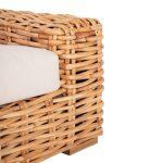 Πολυθρονα Tropel HM9810 Ξυλο Mango-Rattan Φυσικο-Λευκα Μαξιλαρια 110x88x70-85υεκ. - Image 7