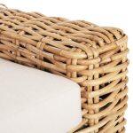 Πολυθρονα Tropel HM9810 Ξυλο Mango-Rattan Φυσικο-Λευκα Μαξιλαρια 110x88x70-85υεκ. - Image 8