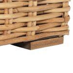 Πολυθρονα Tropel HM9810 Ξυλο Mango-Rattan Φυσικο-Λευκα Μαξιλαρια 110x88x70-85υεκ. - Image 9