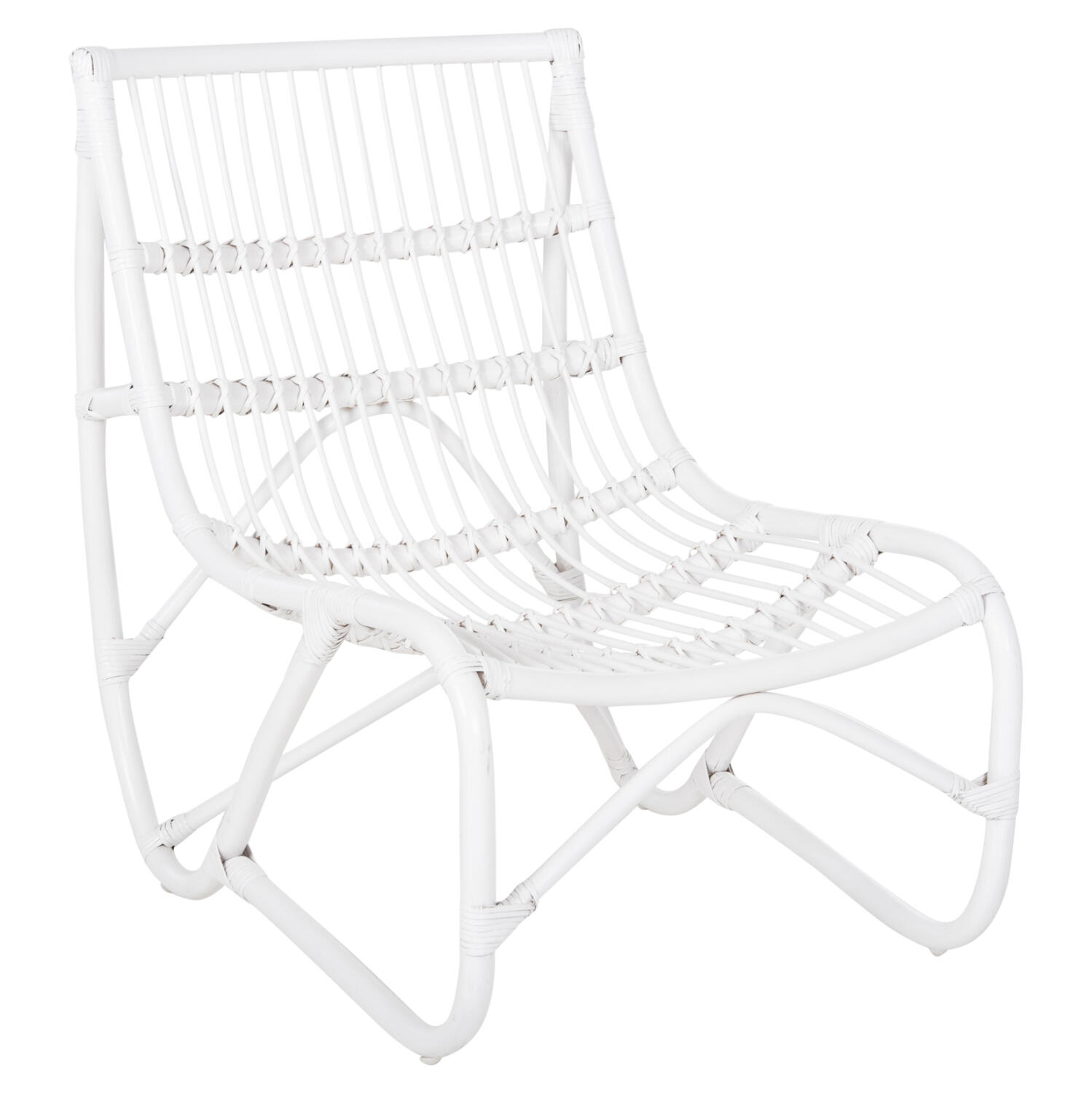 polythrona-fb9981503-rabdoi-rattan-se-le Πολυθρονα Grinn HM9815.03 Ραβδοι Rattan Σε Λευκο 56,5x73,5x79,5υ Εκ. - Image 1