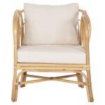 Πολυθρονα Estor HM9817 Rattan Σε Φυσικο-Λευκο Μαξιλαρι 78x75x92υ Εκ. - Image 3