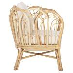 Πολυθρονα Estor HM9817 Rattan Σε Φυσικο-Λευκο Μαξιλαρι 78x75x92υ Εκ. - Image 4