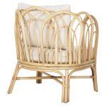 Πολυθρονα Estor HM9817 Rattan Σε Φυσικο-Λευκο Μαξιλαρι 78x75x92υ Εκ. - Image 5