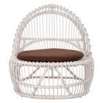 Πολυθρονα Entropy HM9840.02 Rattan Λευκο Με Καφε Μαξιλαρι 80x97x85υεκ. - Image 3