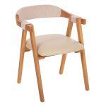 Πολυθρονα Rimini HM9867.07 Ξυλο Teak Φυσικο-Μπεζ Σχοινι & PU Καθισμα 60x61x75,5υεκ.